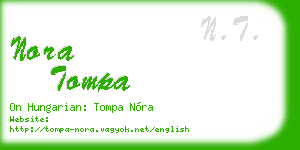 nora tompa business card